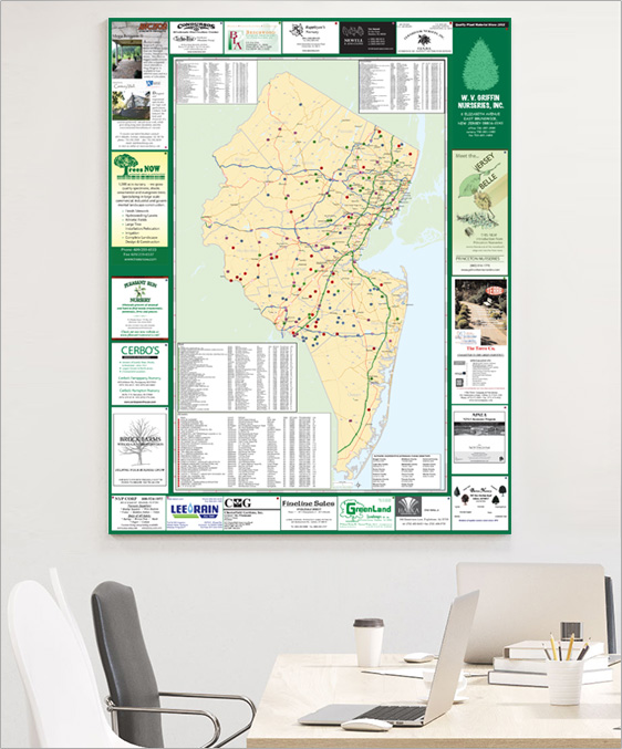 New Jersey Points of Interest Wall Map